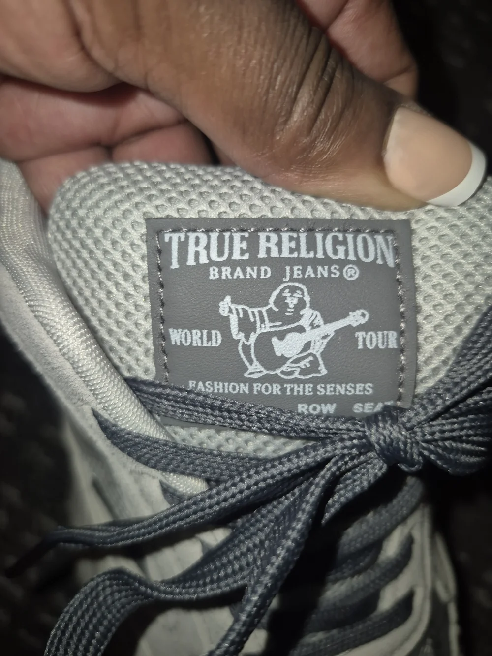 True Religion White and Gray Men's Athletic Sneakers